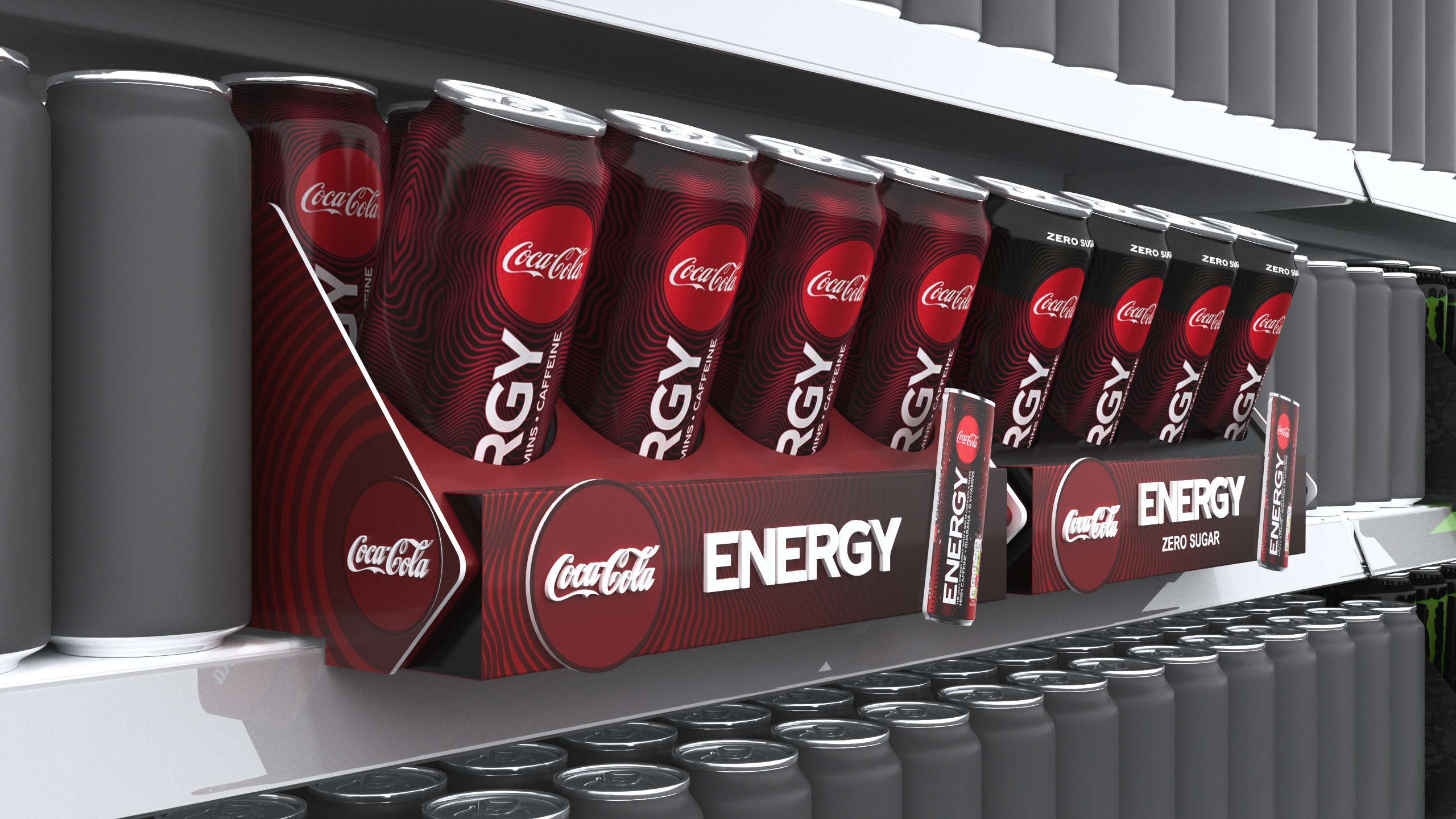 Полочный гравитационный дисплей - выделитель «Coca-Cola»